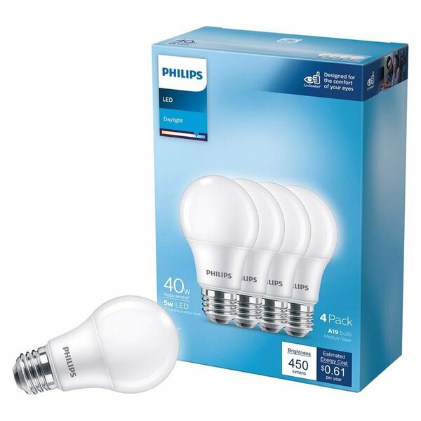 Signify LED BULB A19 E26 DL 40W 4PK 575811